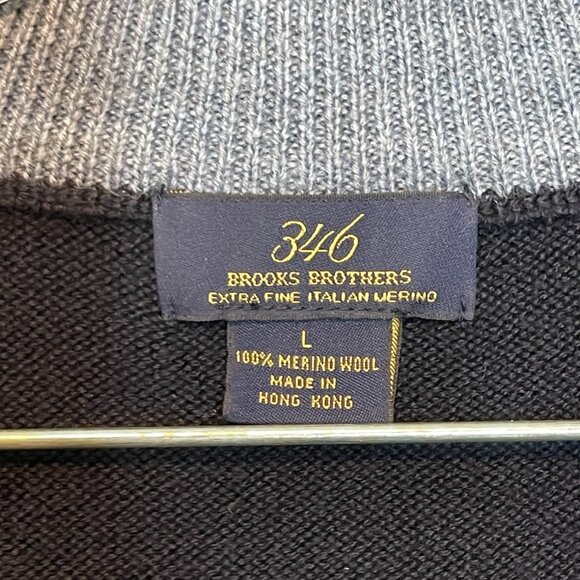 Brooks Brothers Men Classic Extra Fine Italian Merino Wool Pullover Sweater L - Picture 6 of 11